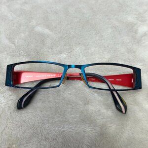 Vanni Metallic Blue & Red Metal Eyeglass FRAMES ONLY 50-18-135